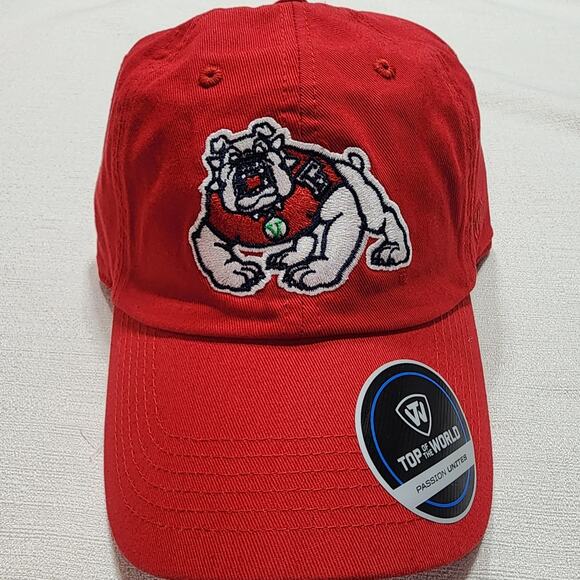 Fresno state bulldogs red hat adjustable strap - Picture 1 of 6
